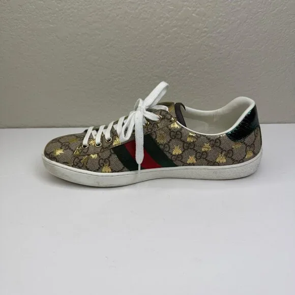 Mens Gucci Ace GG Supreme "Bees' Sneakers U.S. Size 8.5 - Picture 4 of 12